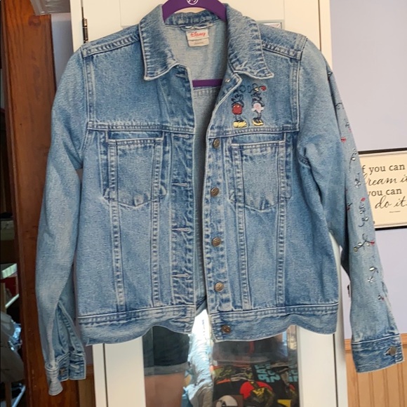Disney Women’s Mickey and Minnie Denim Jacket - Picture 1 of 5
